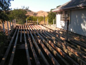 CWI contractor work on wood deck repair