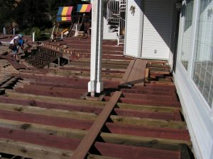 Old wood deck replacement Danville