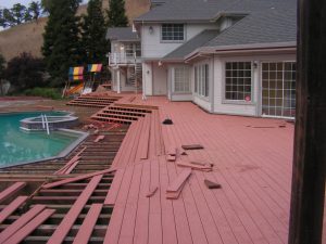 Wood deck replacement Danville contractor